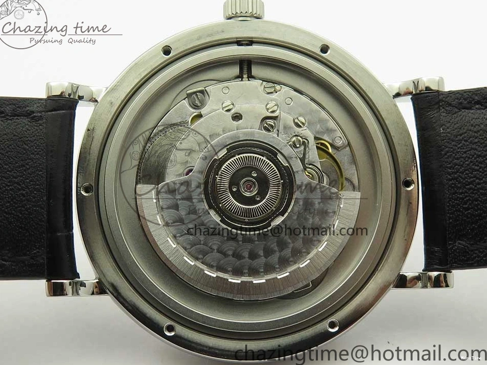 MIROTIME 0419 Portofino Automatic SS FKF 1:1 Best Edition White Dial SS Markers on Black Leather Strap A QuickDry 7138